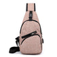 Mens Shoulder Bag Sling Chest Pack Canvas USB Charging Sports Crossbody Handbag Travel Knapsack Male Chestbags Mochila - Enfance-Heureuse