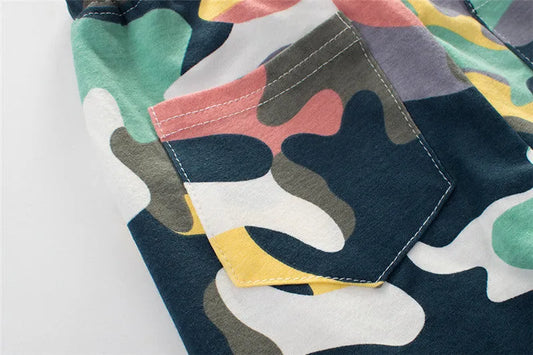 Pantalon de camouflage Lycra coton coréen vêtements pour enfants shorts pour enfants - Enfance-Heureuse