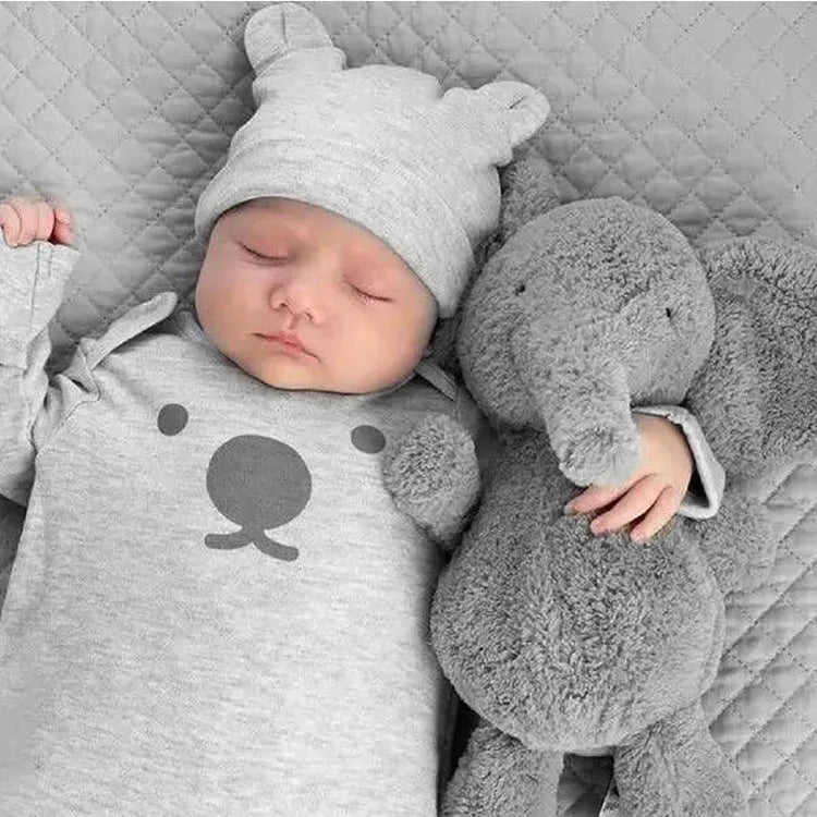 Super Soft Gray Plush Elephant Doll Boy Baby Elephant Doll Accompany Sleeping Doll Photo Props Ins Comfort - Enfance-Heureuse