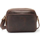 New Mens Single Shoulder Messenger Bag Retro Cowhide Casual Business Document Messenger Bag - Enfance-Heureuse