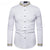 Gold Embroidery White Shirt Men Brand New Stand Collar Mens Dress Shirts Casual Slim Long Sleeve Chemise Homme Camisa Masculina - Enfance-Heureuse