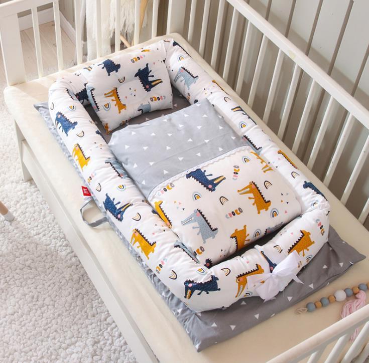 Crib Anti-pressure Newborn Foldable Portable Crib Middle Bed Baby Infant Mattress Bionic Travel Bed - Enfance-Heureuse