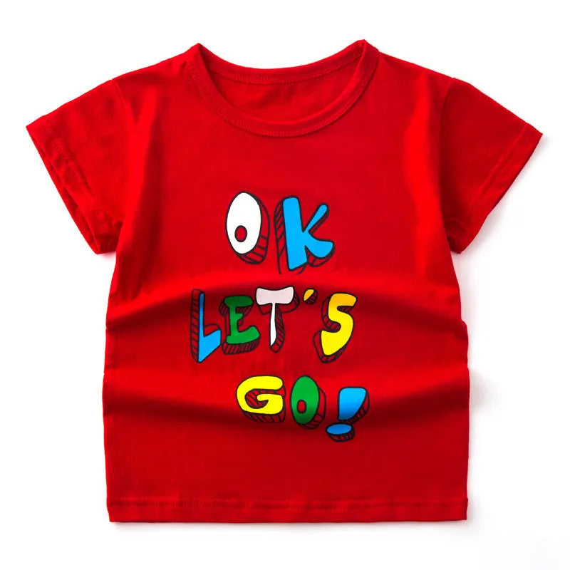 Enfants d'été À Manches Courtes Garçon T-Shirt Coton Basant Top - Enfance-Heureuse
