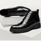 Leather Martin Boots Thick-soled British High-top Increase Leather Shoes - Enfance-Heureuse