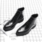 Leather Martin Boots Thick-soled British High-top Increase Leather Shoes - Enfance-Heureuse