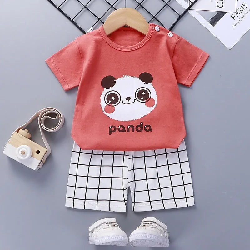 Vêtements d'été pour bébés et jeunes enfants 1-2-3-4-5-6 ans T-shirt Shorts bébé - Enfance-Heureuse
