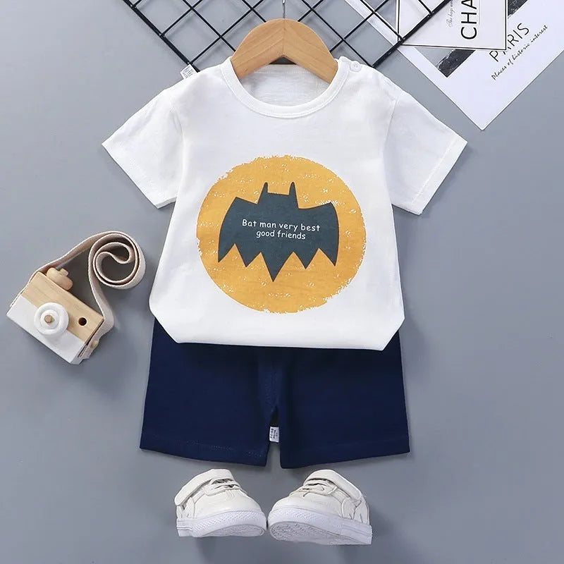 Vêtements d'été pour bébés et jeunes enfants 1-2-3-4-5-6 ans T-shirt Shorts bébé - Enfance-Heureuse