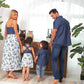 Family Matching Family Denim Sling Skirt Baby Girl Mom Dad Boy Boy Shirt Parent-Child - Enfance-Heureuse