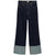 Casual High-rise Rolled-up Wide-leg Jeans - Enfance-Heureuse