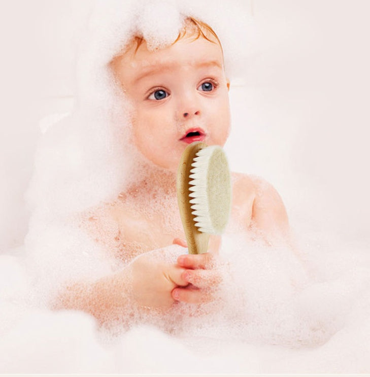 Baby Shower Shampoo Brush Small Comb Soft Bristles Brush Cleaning Care Tool - Enfance-Heureuse