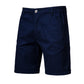 Men's Casual Solid Color Slim Fit Straight Shorts - Enfance-Heureuse