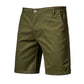 Men's Casual Solid Color Slim Fit Straight Shorts - Enfance-Heureuse