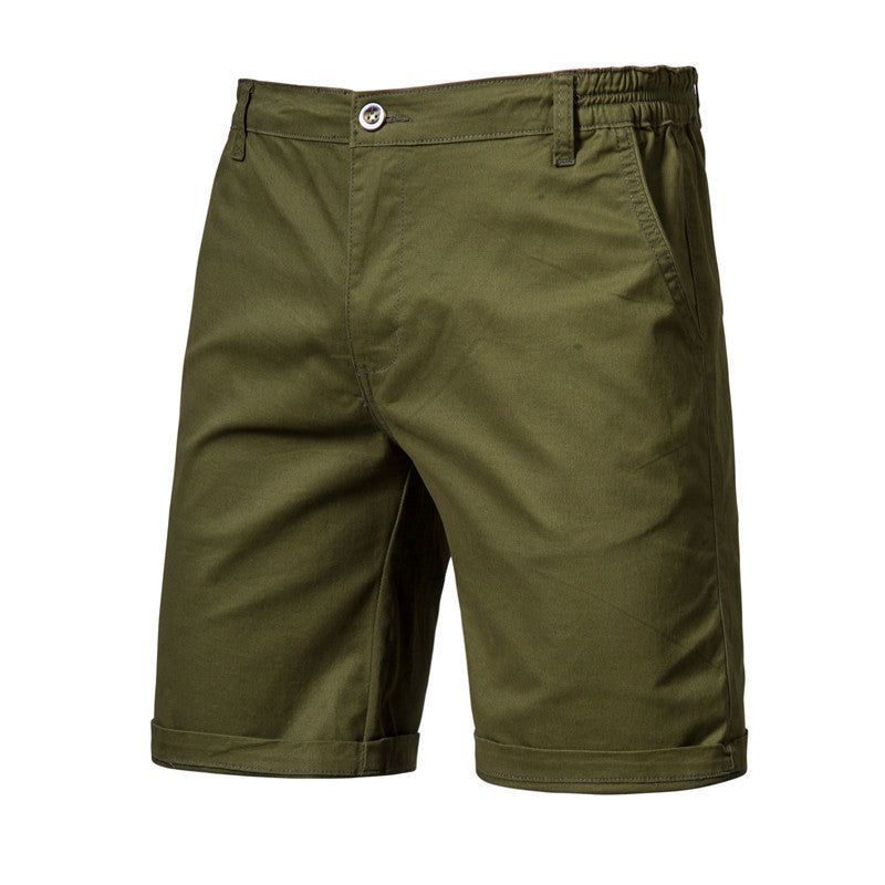 Men's Casual Solid Color Slim Fit Straight Shorts - Enfance-Heureuse