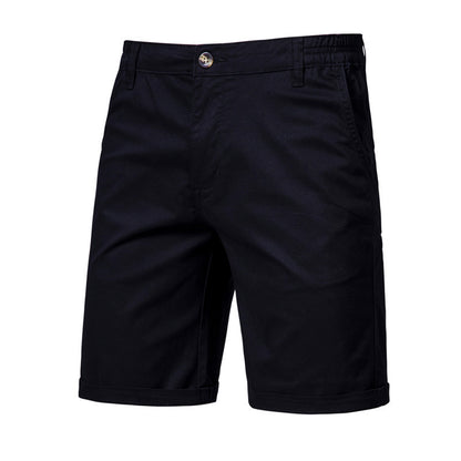 Men's Casual Solid Color Slim Fit Straight Shorts - Enfance-Heureuse