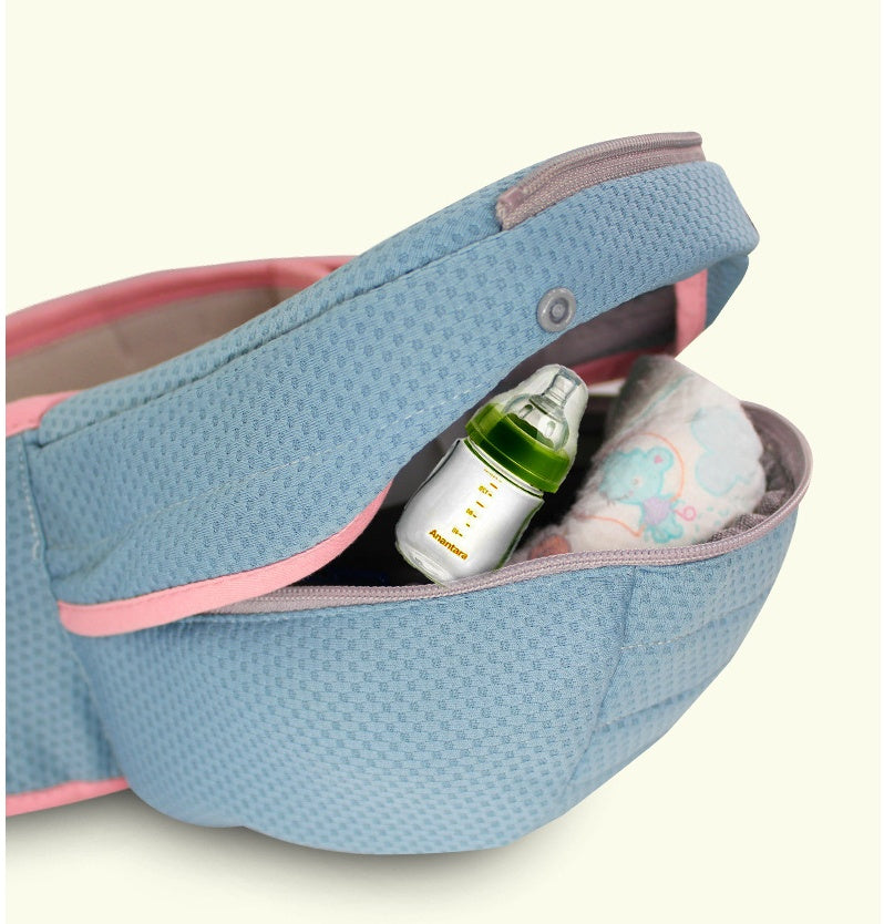 Newborn Baby Carrier Women Multifunctional Baby Carrier Baby Waist Stool Cotton T Shirts Dad Hands Free Baby Kangaroo Packet - Enfance-Heureuse