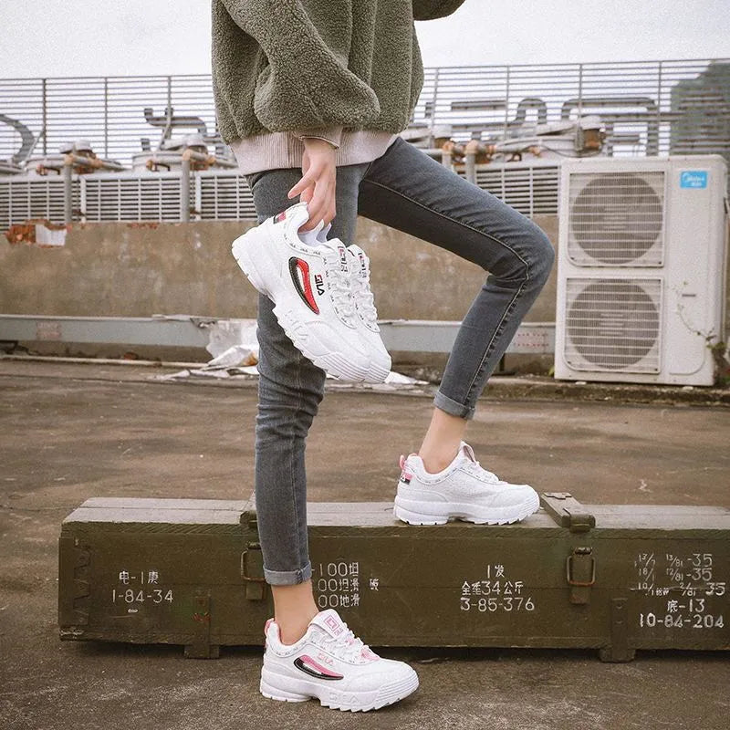 Older Children'S Casual Women'S Shoes 10 Years Old Autumn Korean Version Of The Trend 12 Sports Shoes Girls 16 Junior High School Daddy Shoes - Enfance-Heureuse