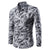 Autumn and Winter Mens Shirt Printed Casual Long Sleeved Shirt Slim Fit Male Social Dress Shirt For Men - Enfance-Heureuse