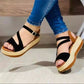Platform Sandals Hollow Buckle Women's Shoes - Enfance-Heureuse