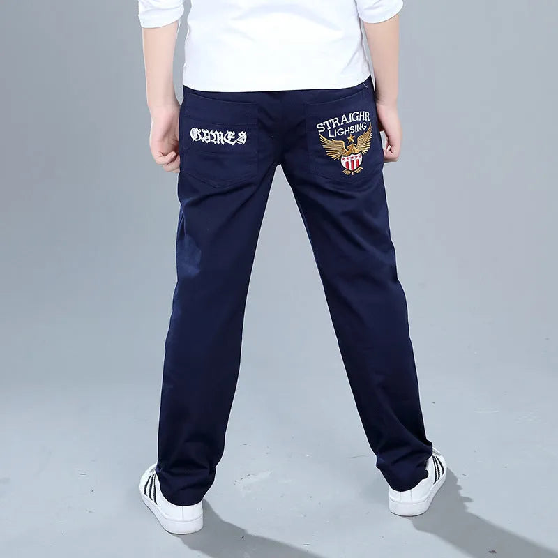 Boys' Casual Pants Spring And Autumn Cotton Trousers - Enfance-Heureuse
