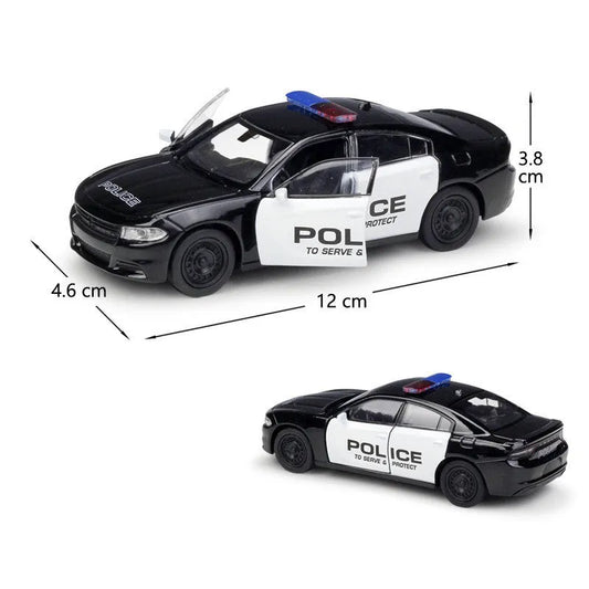 Police Car Alloy Car Model Children's Toy Puzzle - Enfance-Heureuse