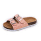 One-word Cork Sandals And Slippers Tide Girls Beach Shoes Anti-slip - Enfance-Heureuse