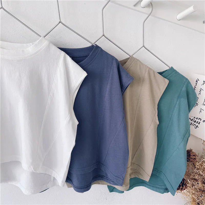 Summer Vest Children'S Sleeveless T-Shirt Children'S Summer Thin Section - Enfance-Heureuse