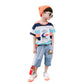 Boys Summer Suit Handsome Denim Shorts Summer - Enfance-Heureuse