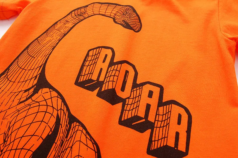 Round Neck Cotton Short-sleeved Children's T-shirt - Enfance-Heureuse