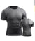 Mens Muscle Hooded Hoodies Short Sleeve T-shirt Sports GYM Slim Fit Tops Blouse - Enfance-Heureuse