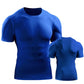 Mens Muscle Hooded Hoodies Short Sleeve T-shirt Sports GYM Slim Fit Tops Blouse - Enfance-Heureuse