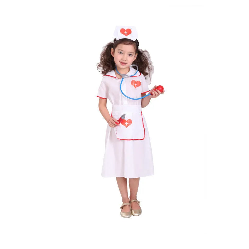 Child Pretty Little Nurse In Costume