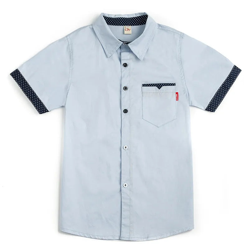 Children'S Polka Dot Short-Sleeved Shirt - Enfance-Heureuse