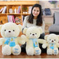 Cute Teddy Bear Doll Couple Bear Scarf Bear Cloth Doll Wedding Giant Panda Plush Doll - Enfance-Heureuse
