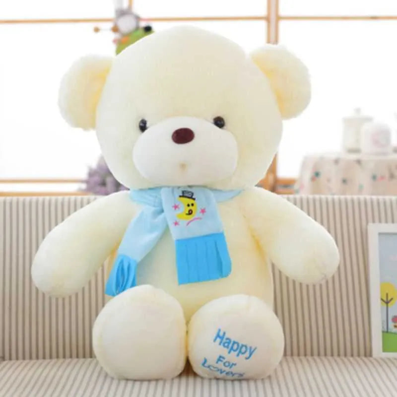 Cute Teddy Bear Doll Couple Bear Scarf Bear Cloth Doll Wedding Giant Panda Plush Doll - Enfance-Heureuse