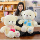 Cute Teddy Bear Doll Couple Bear Scarf Bear Cloth Doll Wedding Giant Panda Plush Doll - Enfance-Heureuse