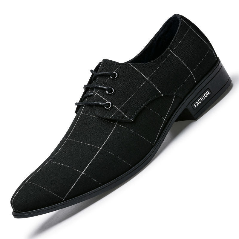 Mens Shoes Men Dress Shoes Leather Breathable Leisure Business Canvas Formal Shoes - Enfance-Heureuse