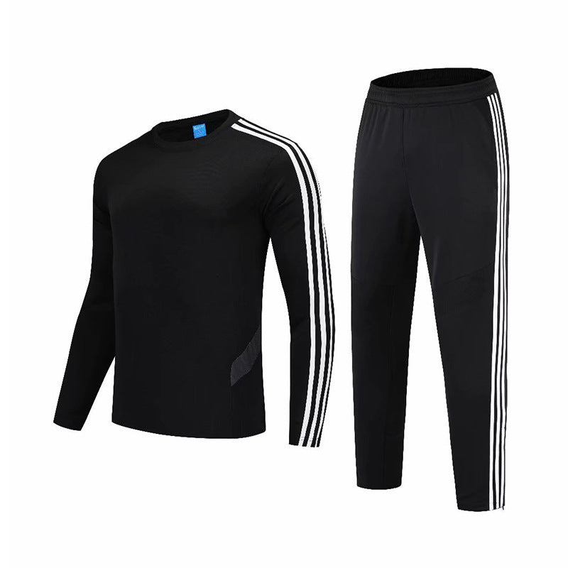 Sports Suit Mens Slim Round Neck Casual Running Two-piece Suit - Enfance-Heureuse