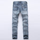 MCCKLE Fashion Brand Designer Mens Ripped Jeans Pants Light Blue Slim Fit Distressed Denim Joggers Male Plus Size Jean Trousers - Enfance-Heureuse