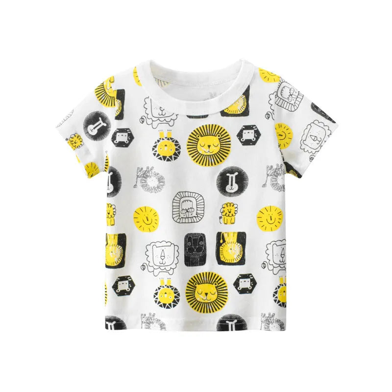 Children's Summer New Boys Short Sleeve T-shirt - Enfance-Heureuse