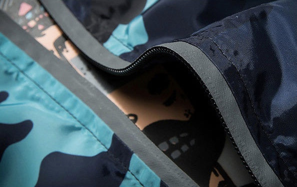 Chaqueta Covrlge para hombre, de moda de primavera, de camuflaje, informal, con capucha y cremallera luminosa, MWJ011