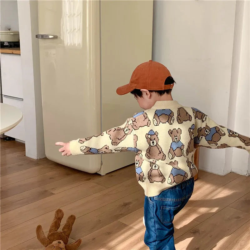 Nouveau Enfants de Vêtements Ours Chandail de Bande Dessinée Unisexe - Enfance-Heureuse