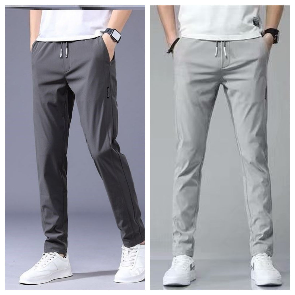 Pantalon à cordon de serrage, pantalon décontracté fin, version coréenne, pantalon de survêtement ample et droit, vêtements pour hommes