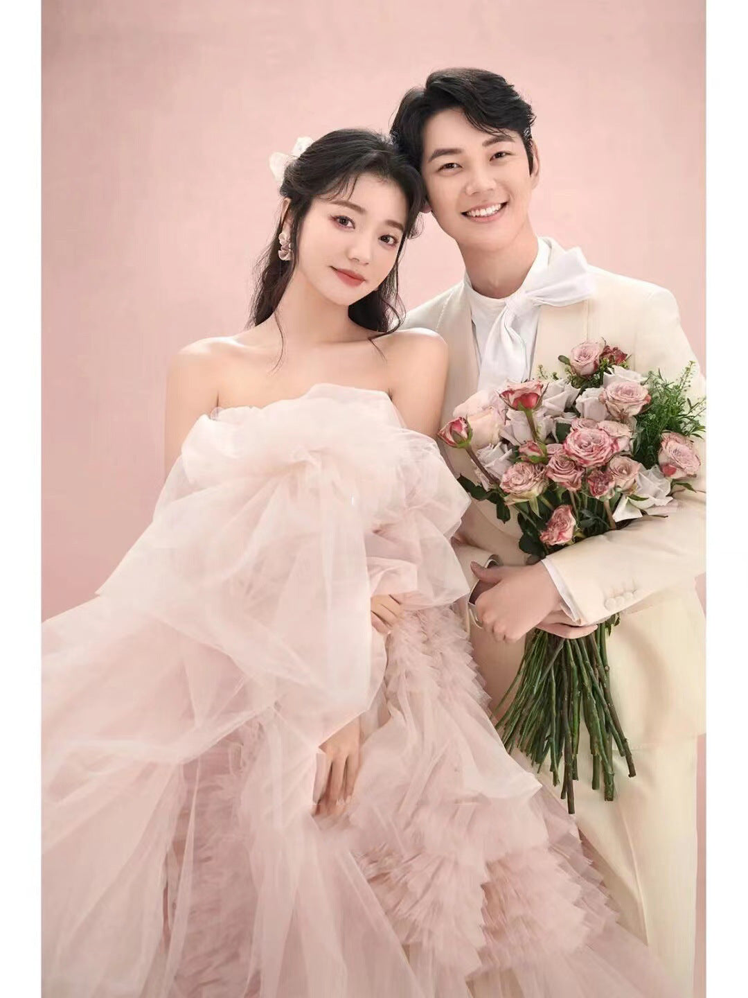 Street Photography Pettiskirt Colored Mesh Temperament Banquet Light Wedding Dress - Enfance-Heureuse