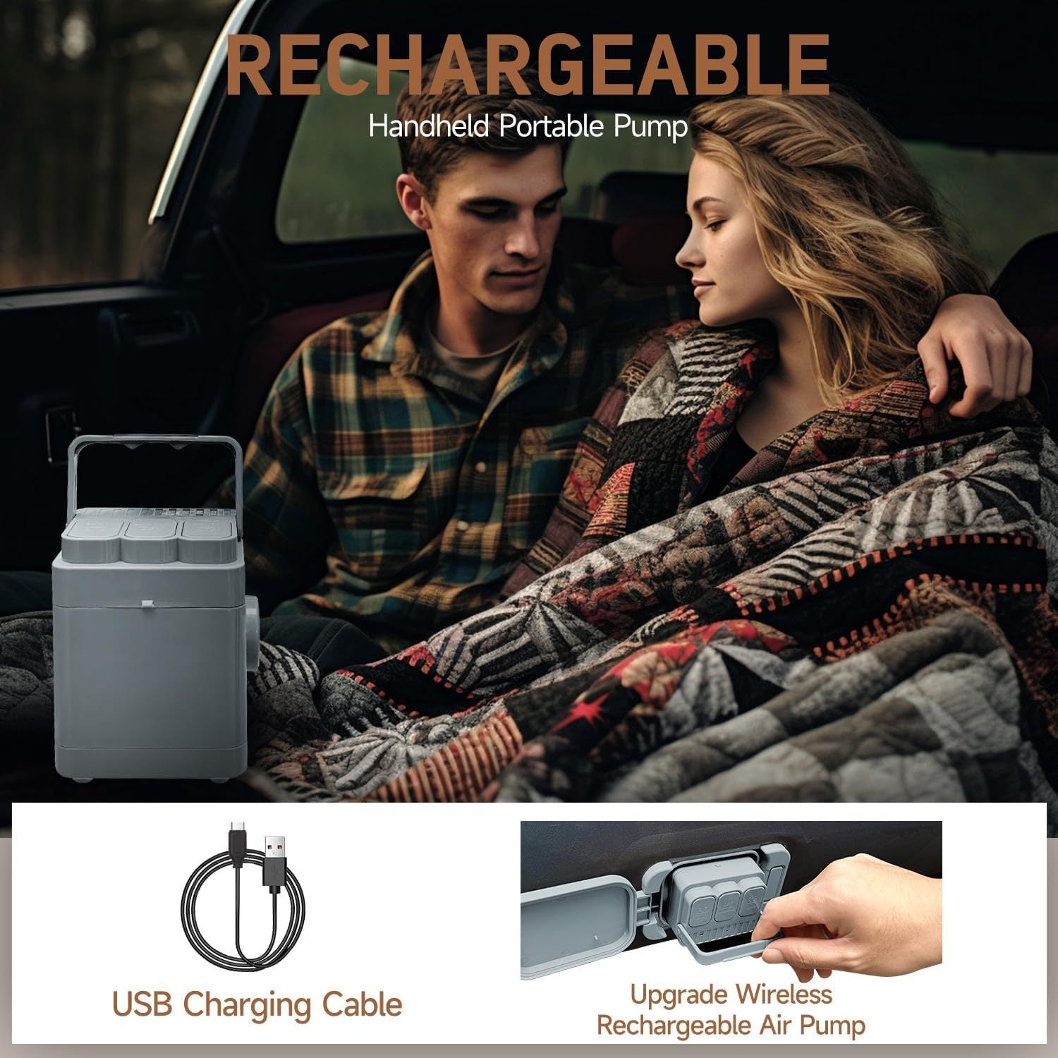 Truck Bed Air Mattress For 6.0-6.5ft Full-size Short Beds, Easily Inflates And Deflates With Built-In Rechargeable Air Pump Camping Bed Outdoor Mattress - Enfance-Heureuse