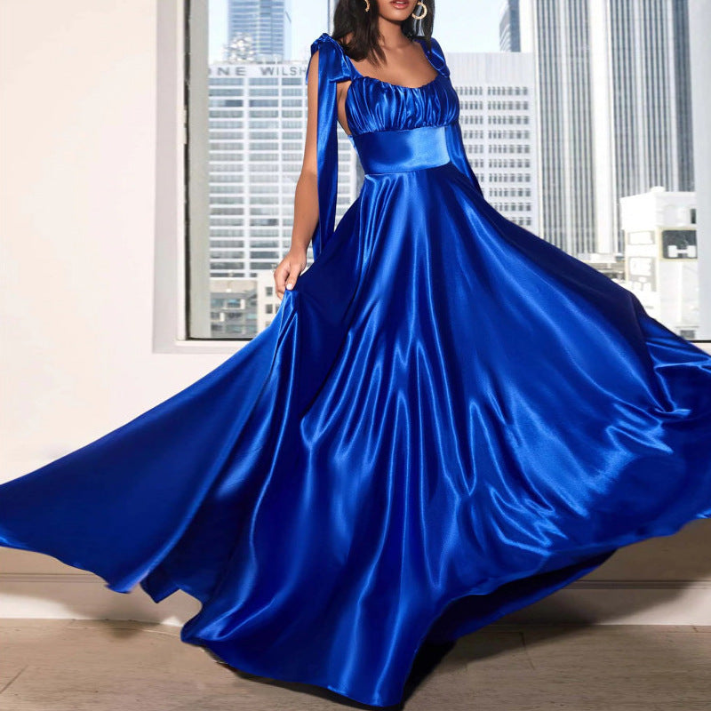 Fashion Sleeveless Camisole Gown Bridesmaid Evening Dress Dress Women - Enfance-Heureuse