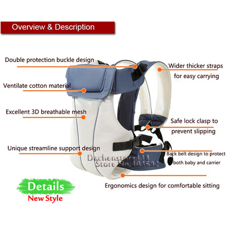 Safe and breathable baby carrier - Enfance-Heureuse
