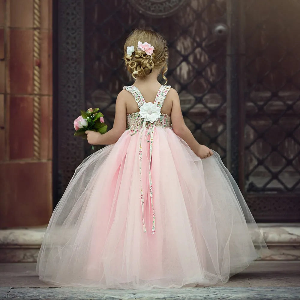 Girls Performance Costume Children's Dress Wedding Dress Princess - Enfance-Heureuse