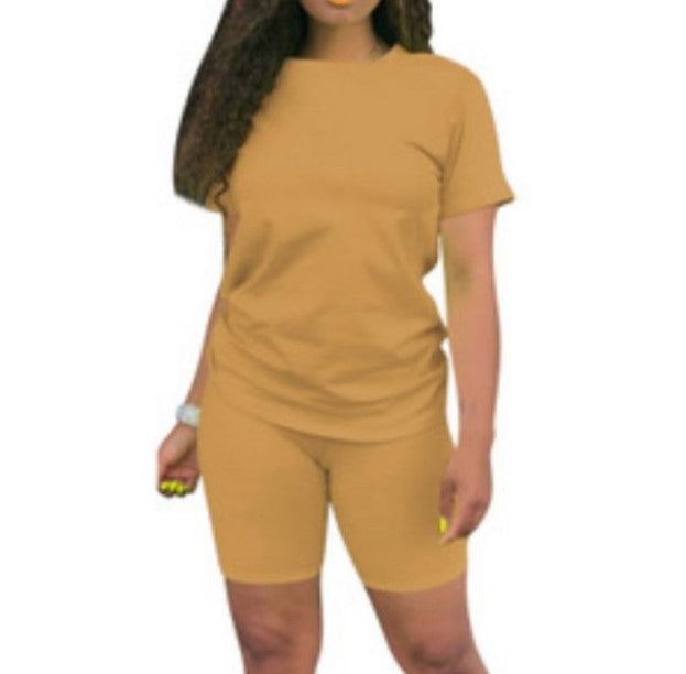 Solid Color Sports Suit Casual Two-piece Suit Women - Enfance-Heureuse