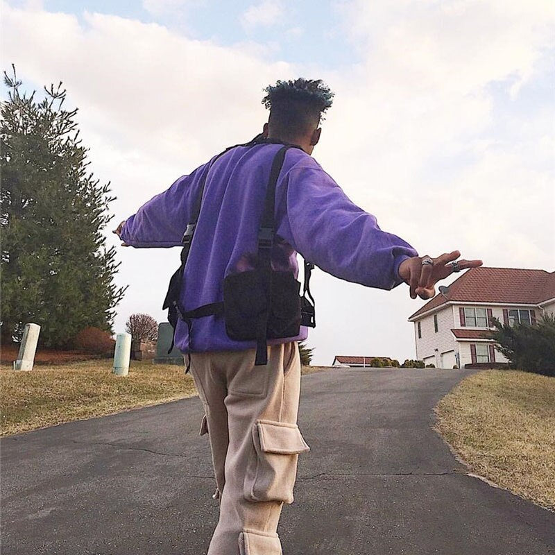 Men Tactical Shoulder Bag Men Tactical Waist Bag Boy Streetwear Functional Waist Packs Waistcoat Male Hip hop Chest Bags 030266 - Enfance-Heureuse