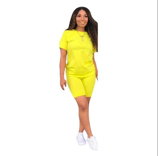 Solid Color Sports Suit Casual Two-piece Suit Women - Enfance-Heureuse